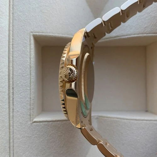 Rolex GMT-Master II 116748SA Yellow Gold Sapphire and Diamond Bezel Black Dial - Image 4