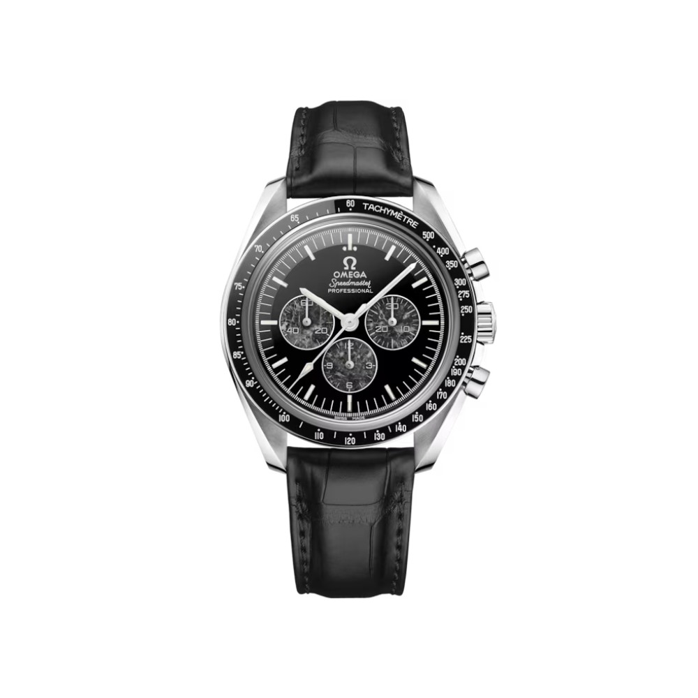 Speedmaster Calibre 321 42 Platinum On Leather Strap Ref. 311.93.42.30.99.001